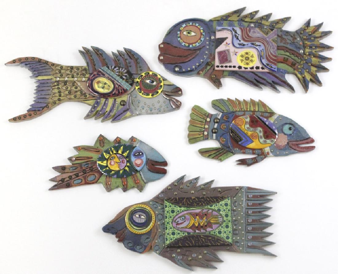 Lot 5 Pat Custer Denison Whimsical Fish Sculptures (1 of 8)