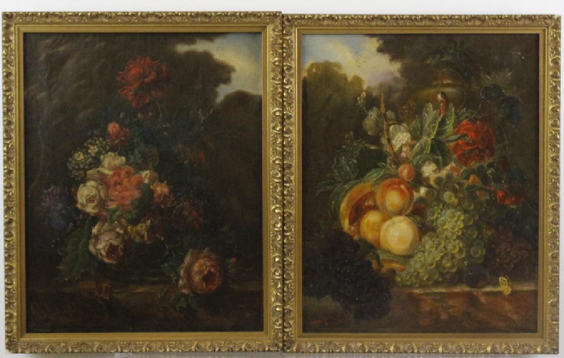 2 Louis Reinhardt Floral Fruit Still Life Painting (1 of 6)