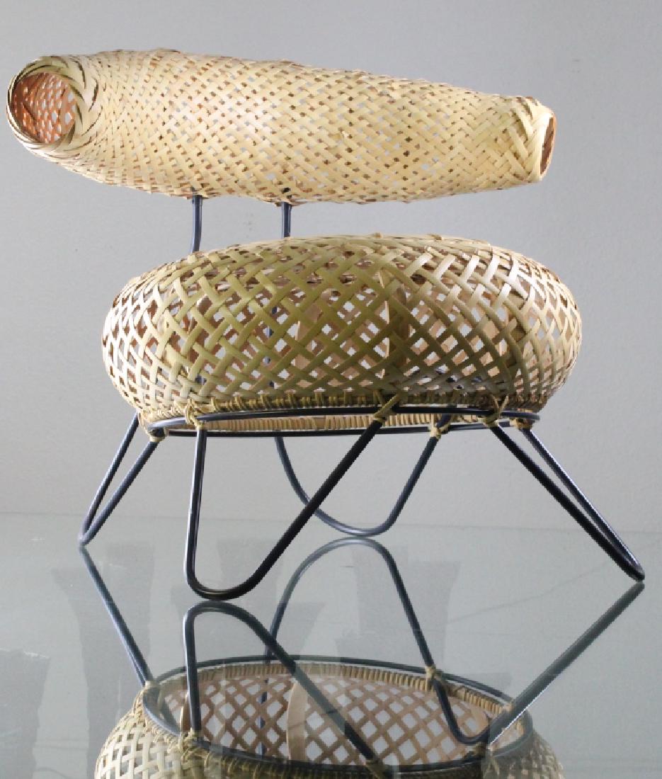 Bamboo basket online chair