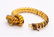 DESIGNER 18k Gold Enamel Diamond Tiger Bracelet - 7