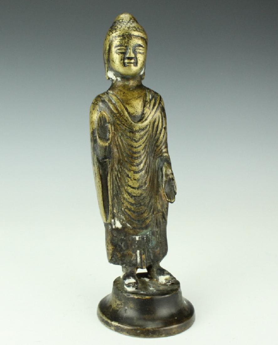Standing Bronze Amita Buddha Sculpture BASS MUSEUM (1 of 7)