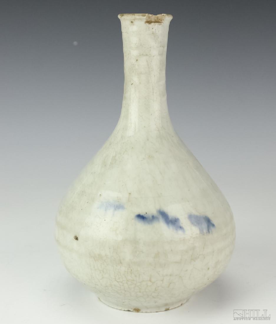 Korean Old Blue White Pear Form Bottle BASS MUSEUM (1 of 6)