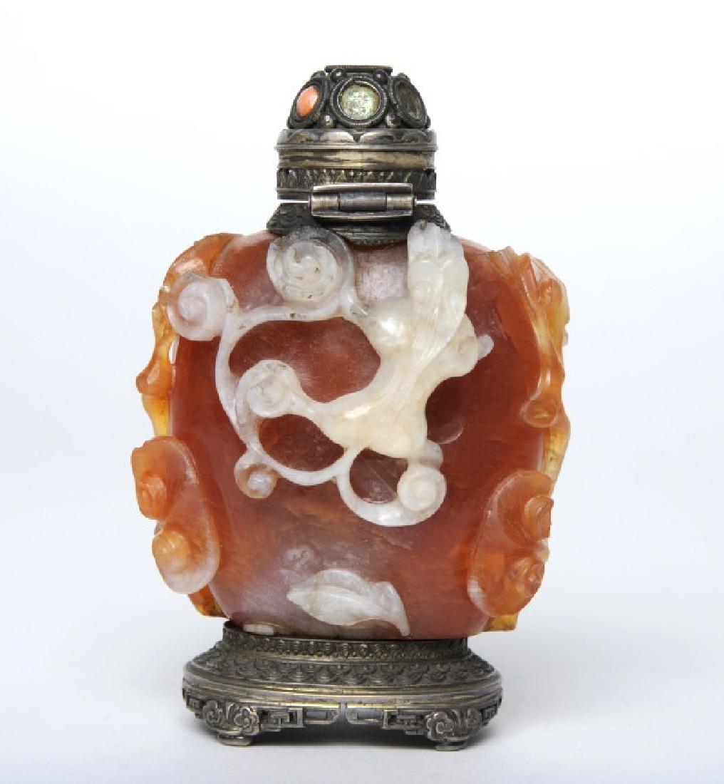 Chinese Silver Snuff Bottle Table Lighter YAMANAKA (1 of 9)