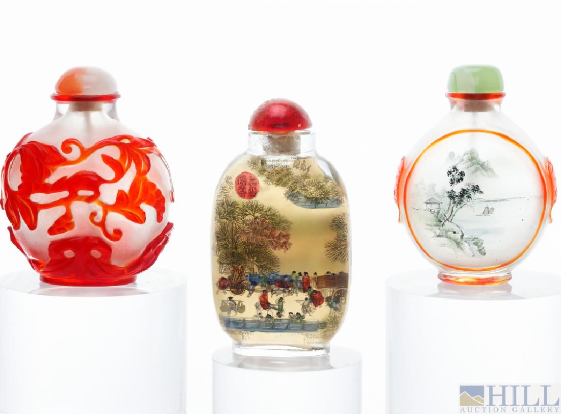 Chinese Reverse Painted Peking Glass Snuff Bottles (1 of 6)