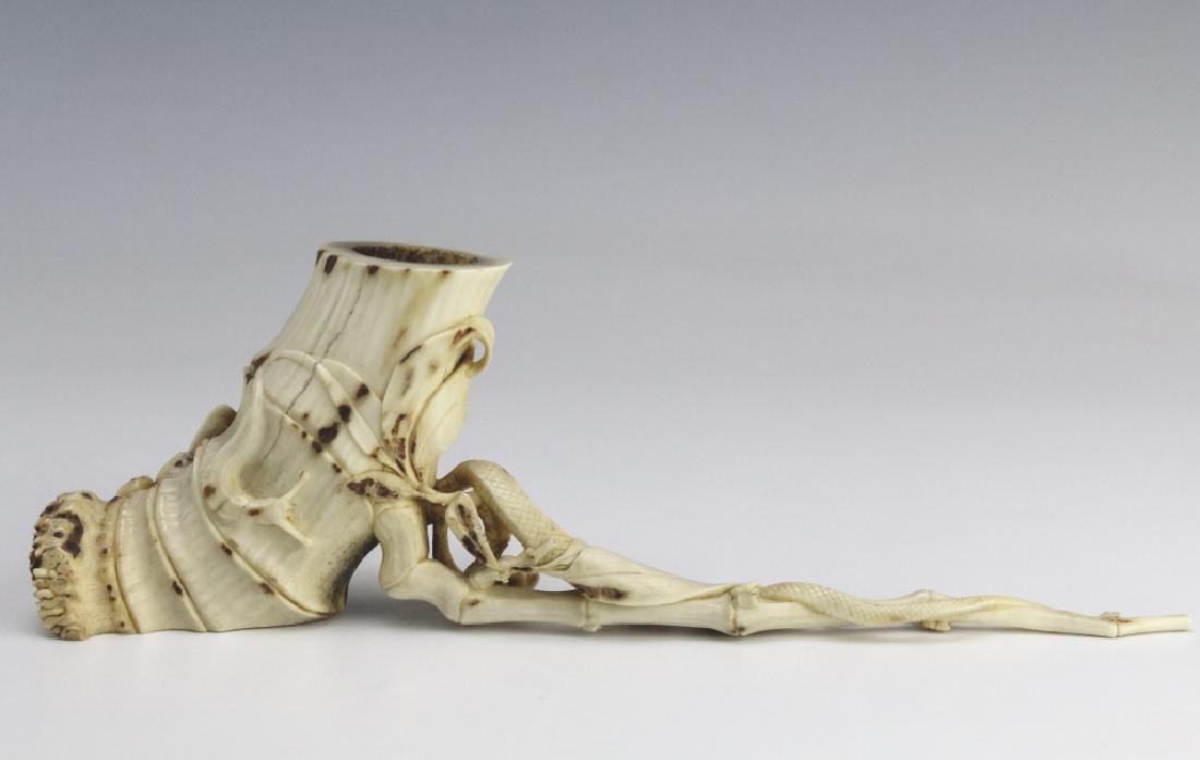 Japanese Antique Meiji Period Stag Horn Carving (1 of 10)