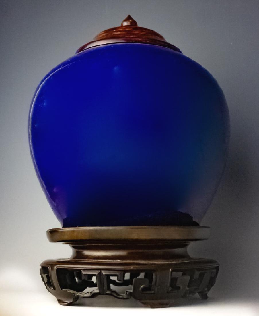 Chinese Antique Blue Porcelain Lidded Ginger Jar (1 of 6)