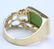 Chinese Green Jade Brutalist 14k Gold Ring Sz 7 - 4