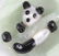 Chinese 14k Gold Green Jade Panda Bear Pendant - 2