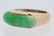 Chinese 14K Gold Green Jadeite Jade Ring Sz 7.5 - 4