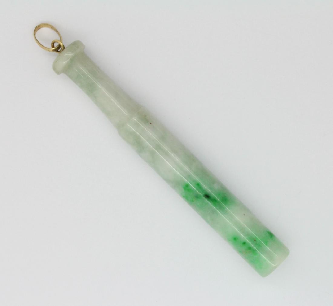 Chinese Export 14K & Jadeite Jade Cigarette Holder (1 of 10)