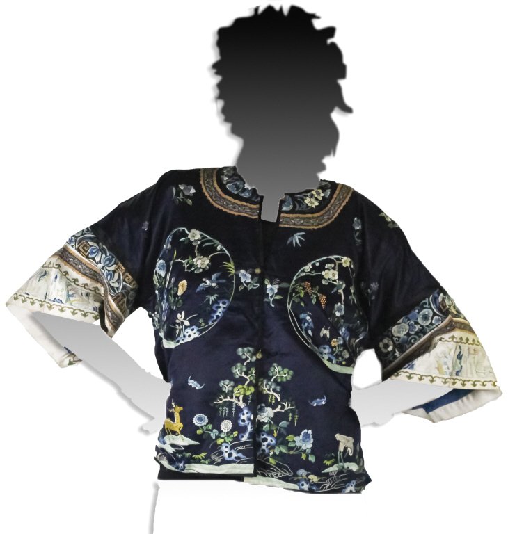 Chinese Hand Embroidered Silk Court Jacket Robe (1 of 6)