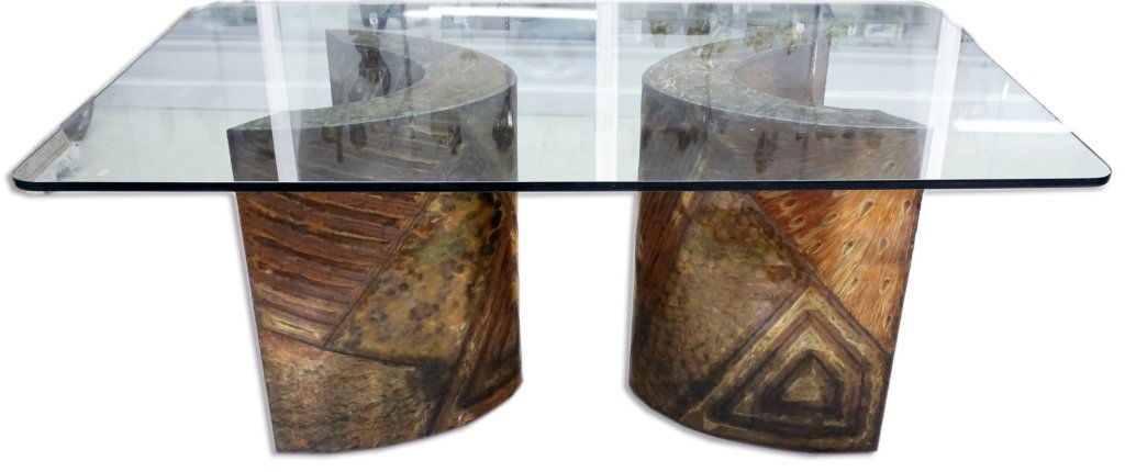 Paul Evans Style Patchwork Mixed Metals Table (1 of 6)