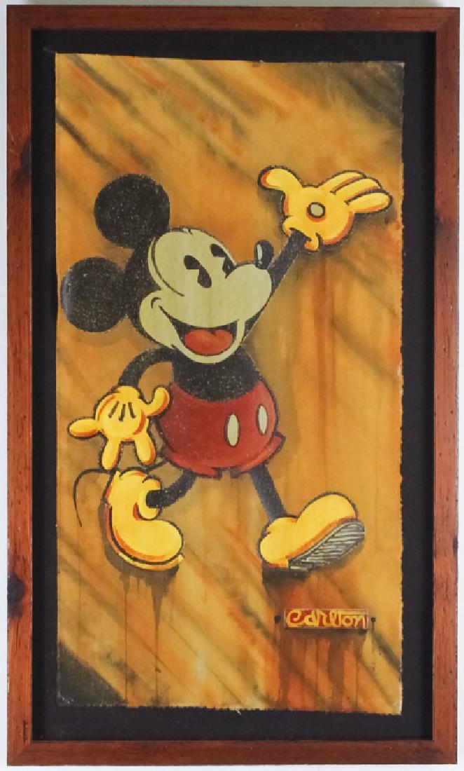 Trevor Carlton Pie Eyed Mickey Mouse On Canvas L/E (1 of 7)