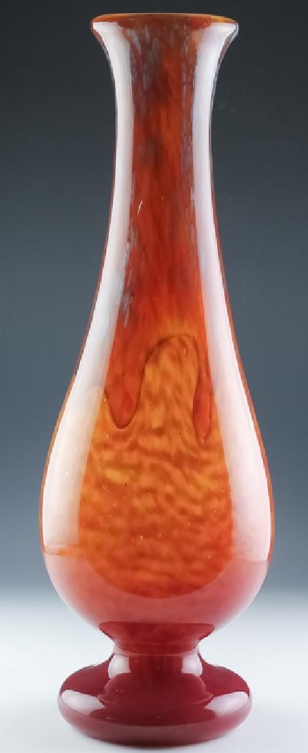Signed Schneider French Art Glass Baluster Vase (1 of 6)