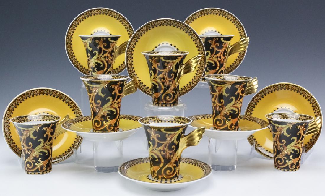 16 Versace Barocco Rosenthal China Cup & Saucers (1 of 8)