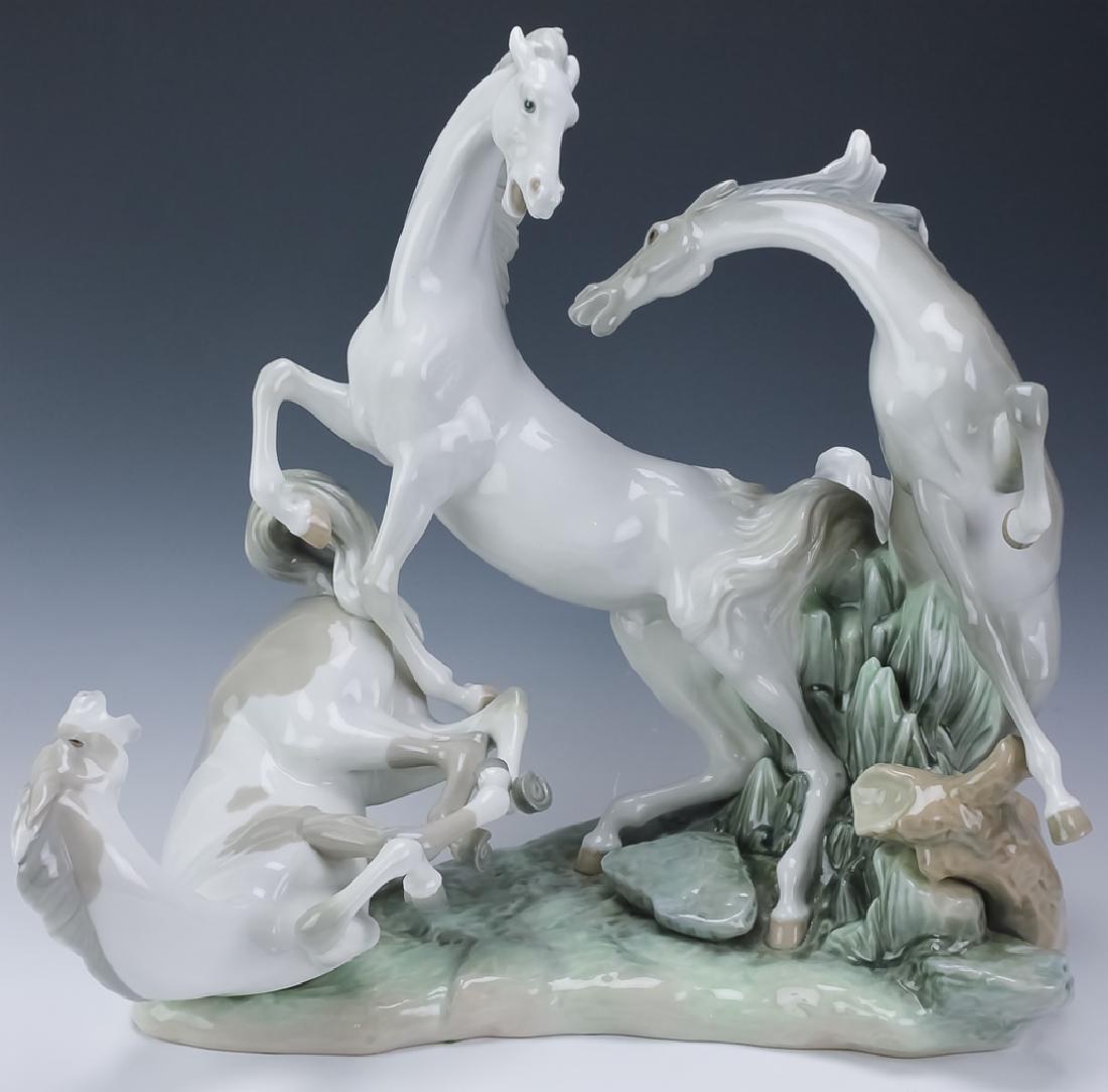 Large Retired Lladro Horses Group Sculpture 1021 (1 of 8)