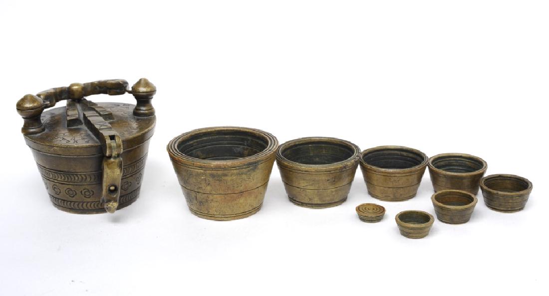 Brass Apothecary Nesting Balance Scale Weights (1 of 7)