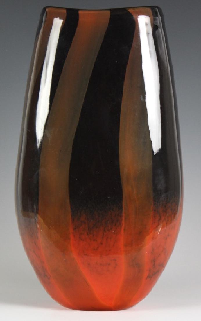 Oggetti Murano R. Pell Flame Color Art Glass Vase (1 of 5)