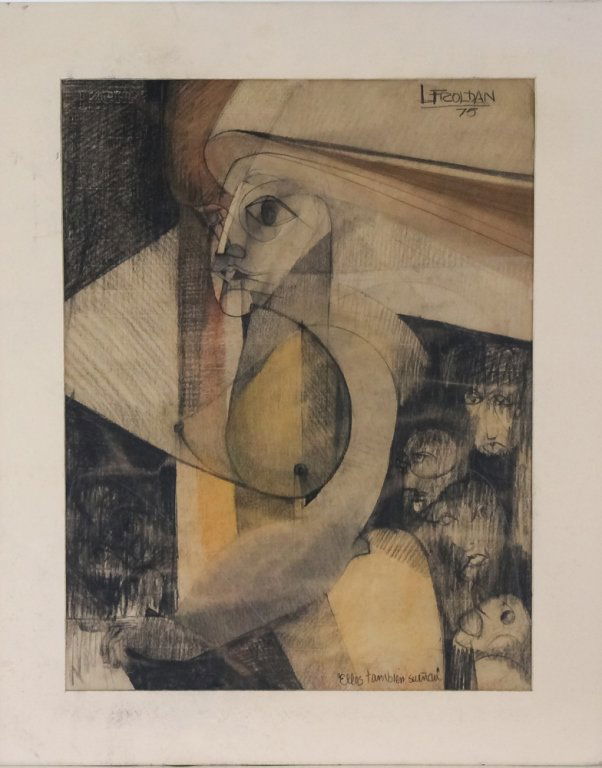 Luis Fernando Roldan b.1955 Pastel Drawing, Paper (1 of 6)