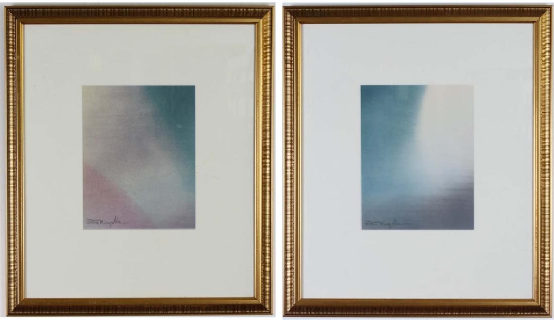 Pair Dan Mingolla Abstract Watercolor Paintings (1 of 8)