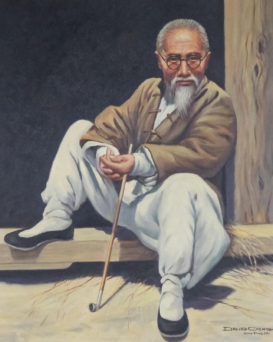 David Chen Chinese American Portrait Oil Painting (1 of 5)