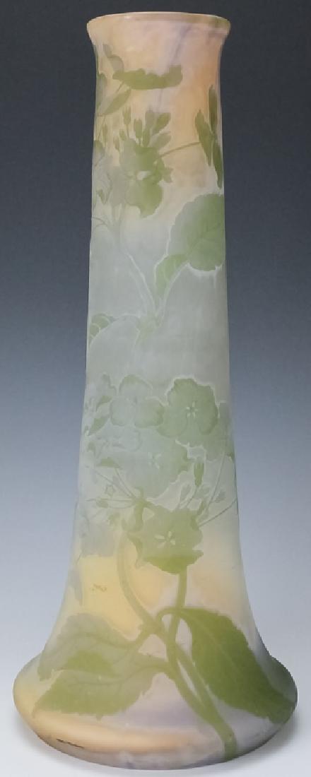 GALLE French Art Glass 4 Color Cameo Etched Vase (1 of 6)