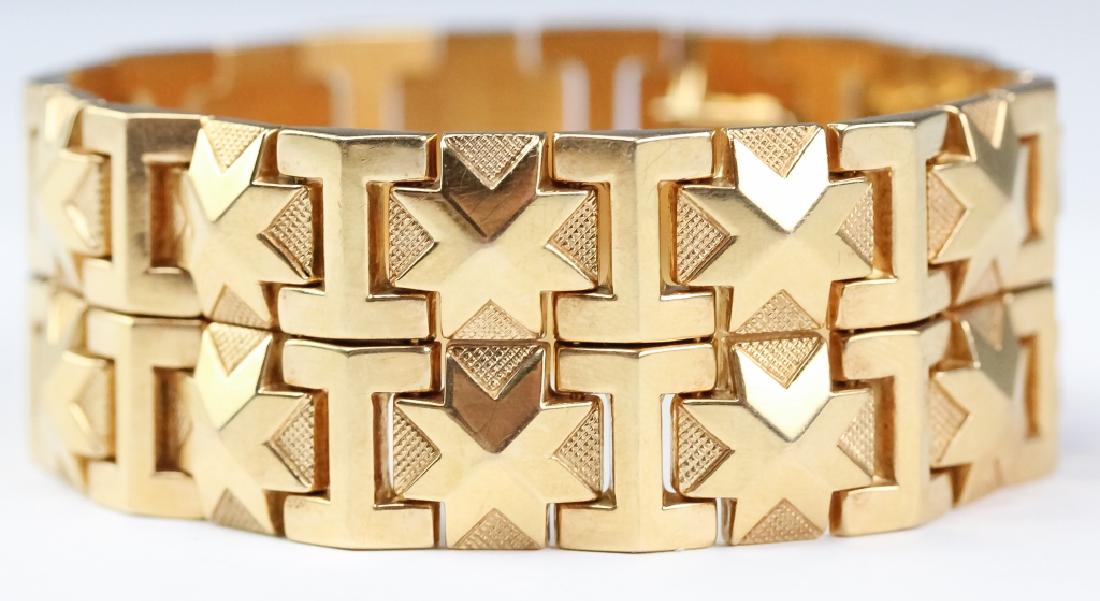 Fine Designer Italian 18k Gold Retro Bracelet 43g (1 of 7)