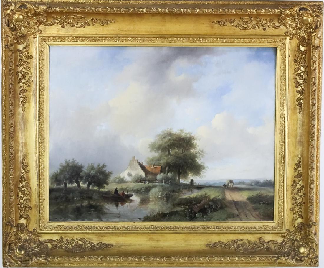 Jan Jacob Spohler 1811-1866 Dutch Landscape Oil (1 of 7)