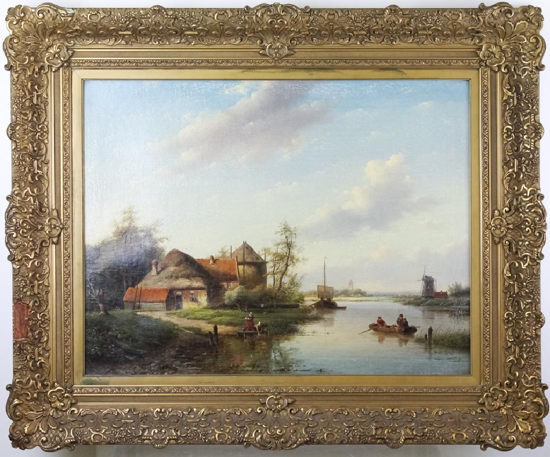 Jan Jacob Spohler 1811-1866 Dutch Landscape Oil (1 of 6)
