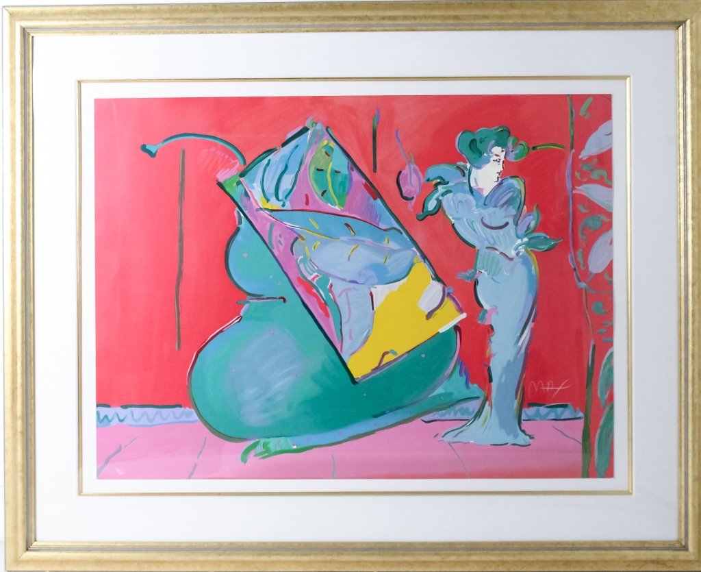 Peter Max b1937 American Lady In Blue Screen Print (1 of 6)