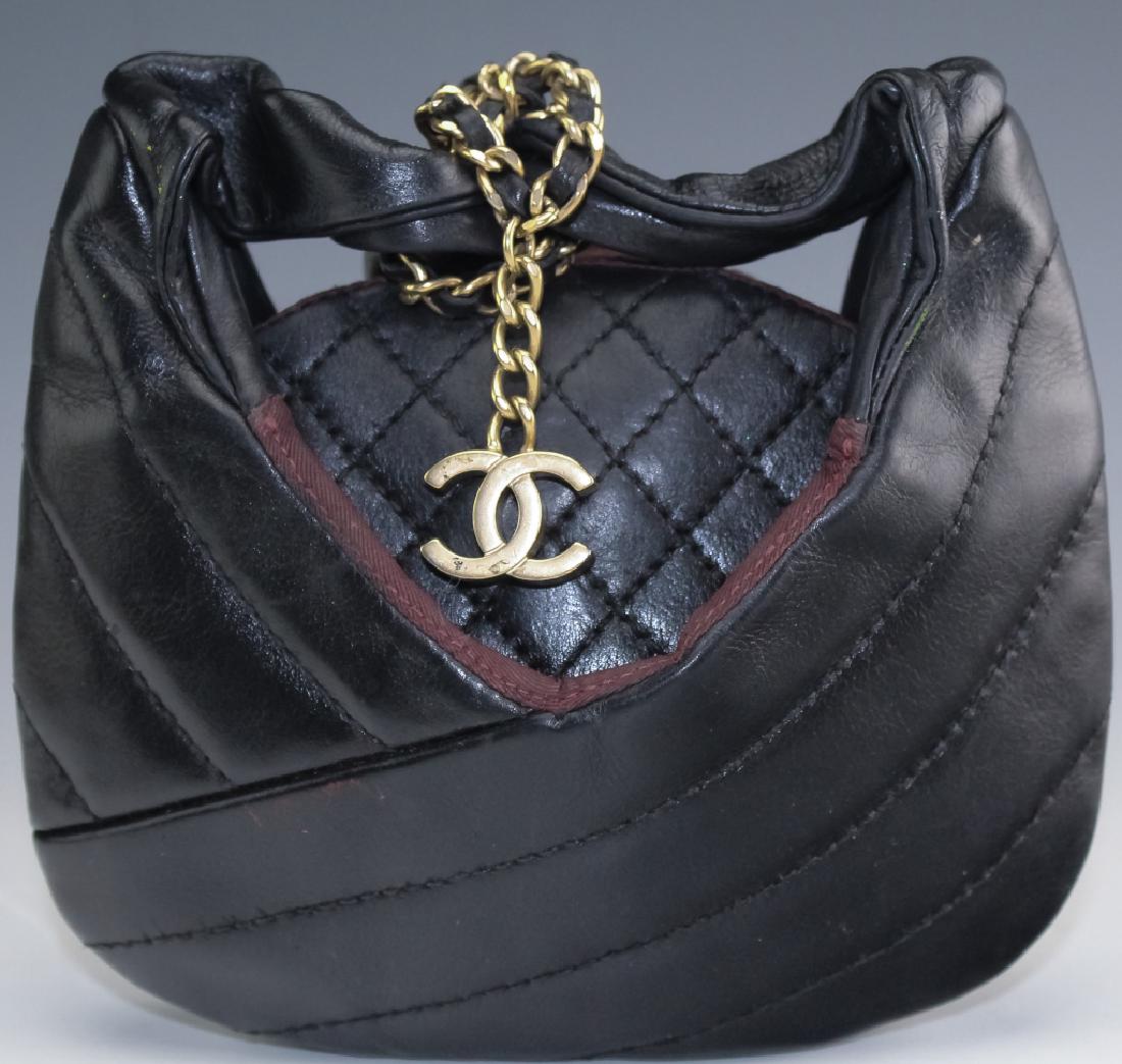 Rare & Unusual Chanel Black Leather, Brass Handbag (1 of 8)