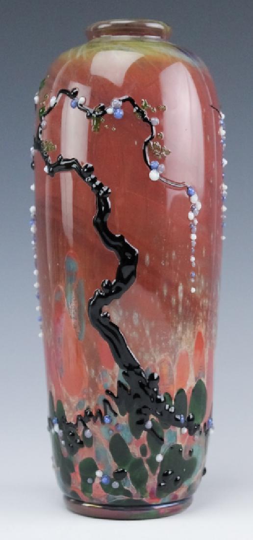 John Nygren Studio Art Applied Glass 10" Vase (1 of 10)