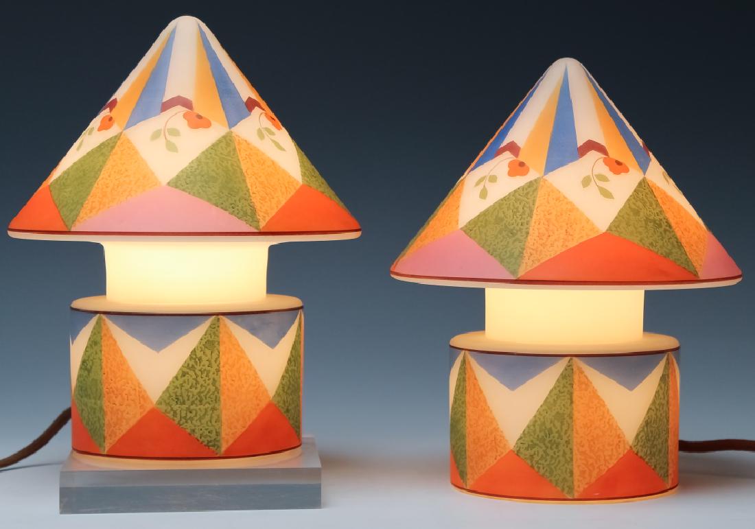 Pair Bellova Art Deco Czechoslovakia Gnome Lamps (1 of 7)