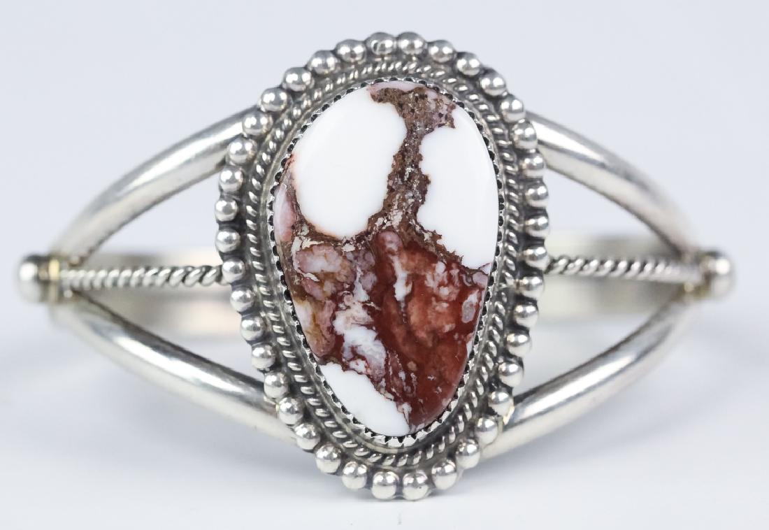 Signed Boyd Native American Silver Navajo Bracelet (1 of 6)