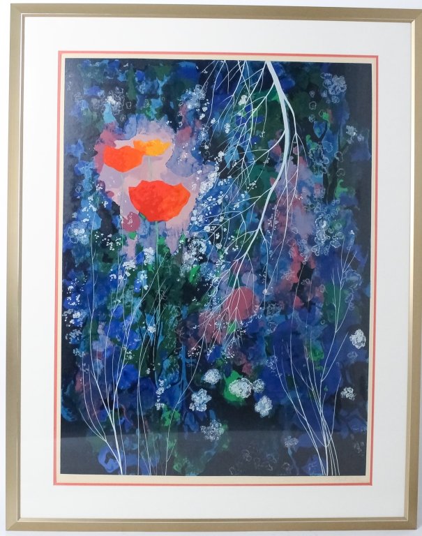 Eyvind Earle 1916-2000 Poppies L/E Serigraph 1976 (1 of 7)
