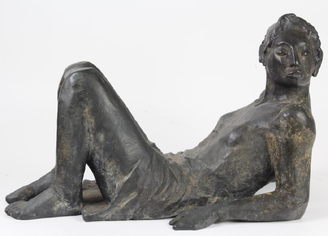 Tom War American Reclining Female Bronze Sculpture (1 of 6)