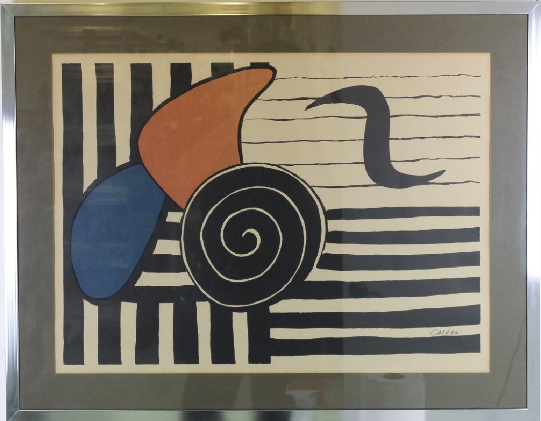 Alexander Calder Modernist Tri Color Lithograph (1 of 5)