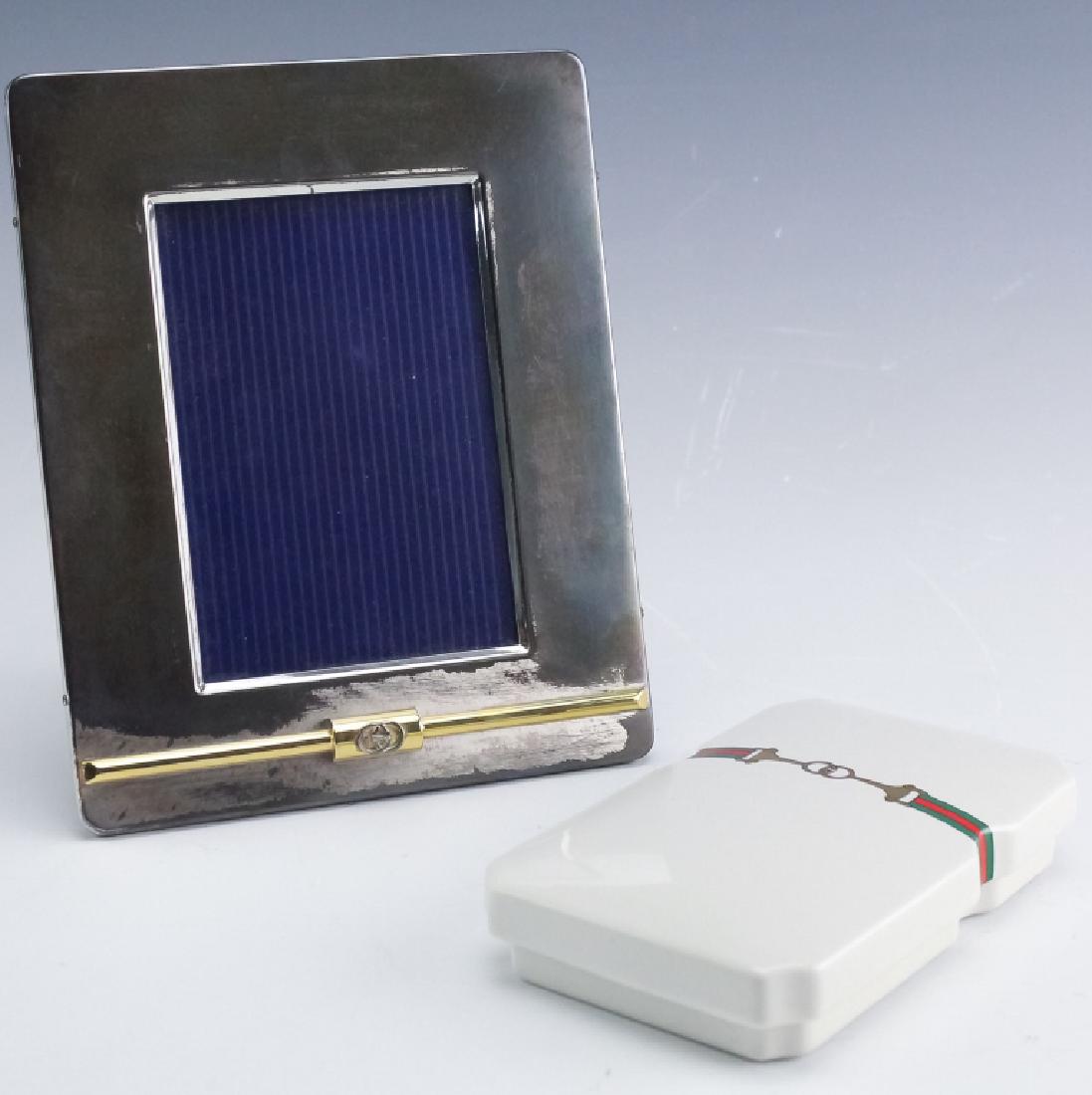 Gucci Silver Tone Picture Frame & Porcelain Box (1 of 10)