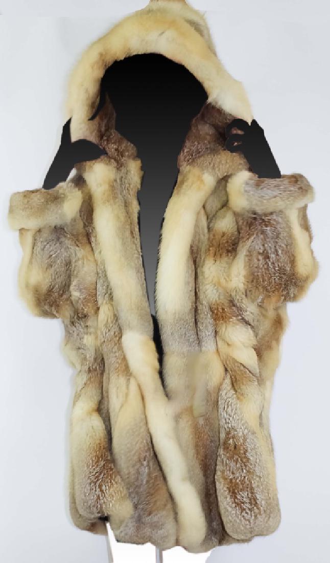 Karl Lagerfeld Hooded 40" Fox Fur Winter Coat (1 of 8)