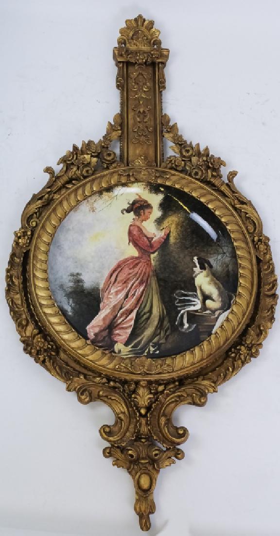 Antique NOVE Italian Fragonard Painted Charger (1 of 7)