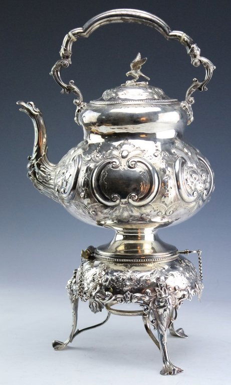 Antique English Ornate Silver Plated Floral Teapot (1 of 10)