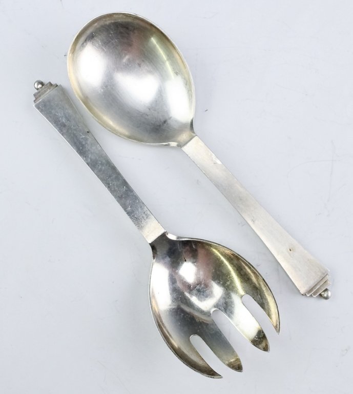 Georg Jensen Silver Pyramid Utensil Serving Set (1 of 6)