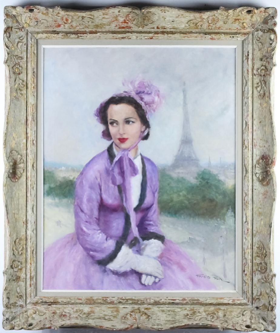 Pal Fried 1893-1976 Parisian Portrait Oil Painting (1 of 5)
