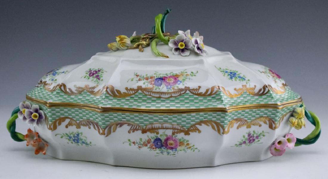 Sevres Type Porcelain Covered Oval Soup Tureen (1 of 10)