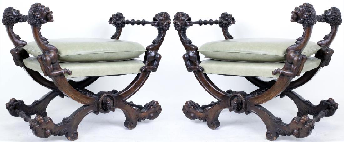 PR Italian Renaissance Revival Chairs Curule Seats (1 of 8)