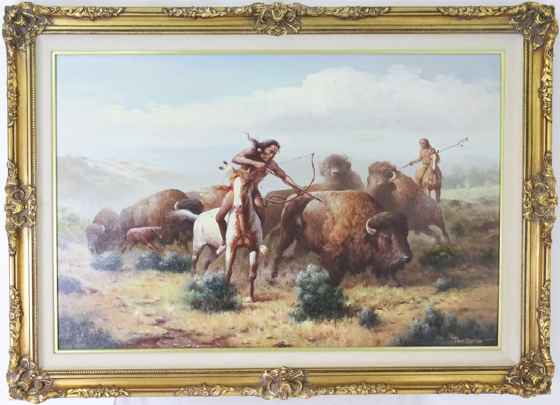 Troy Denton (b.1949) American Indian Hunt Painting (1 of 6)