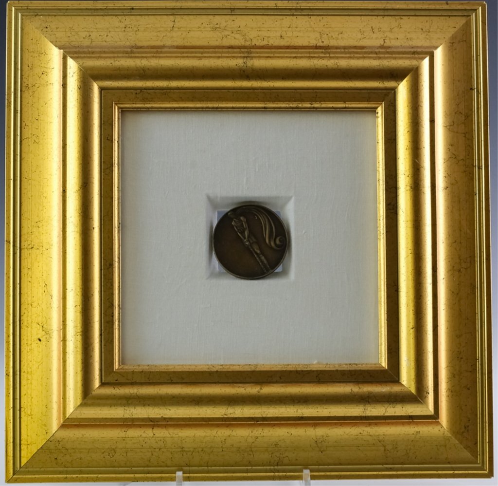 Erte 1892-1990 Bronze Metal Figural Art Medallion (1 of 4)