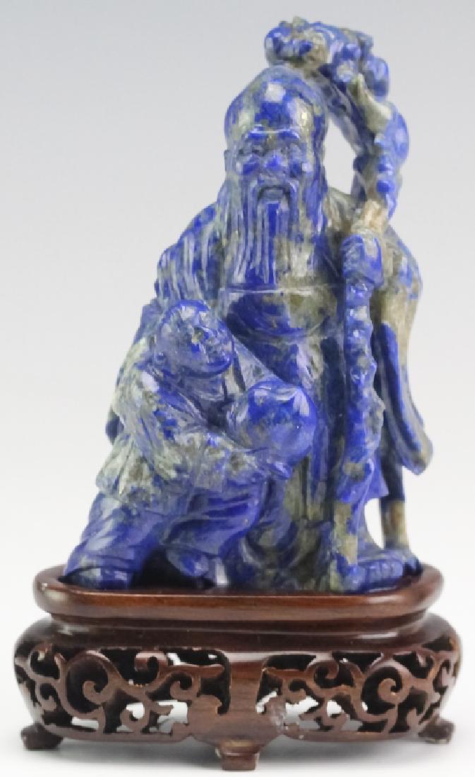 Chinese H-Carved Lapis Lazuli Hardstone Figure (1 of 6)