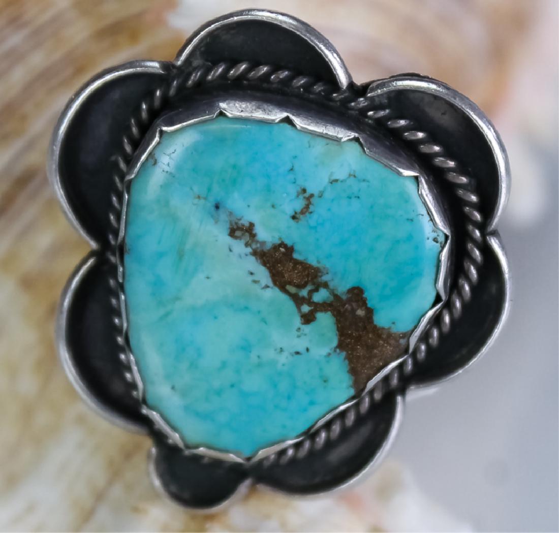 VTG Native American Navajo Silver Turquoise Ring (1 of 7)