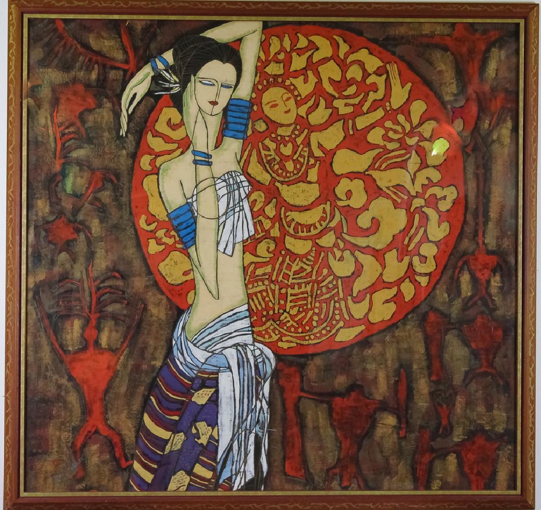 Shao Kuang Ting (b.1939) Chinese Female Painting (1 of 5)